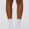 Race Performance Quarter Socks - White-Reflective