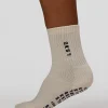 Signal Pilates Crew Grip Socks 2.0 - Off White-Future Navy
