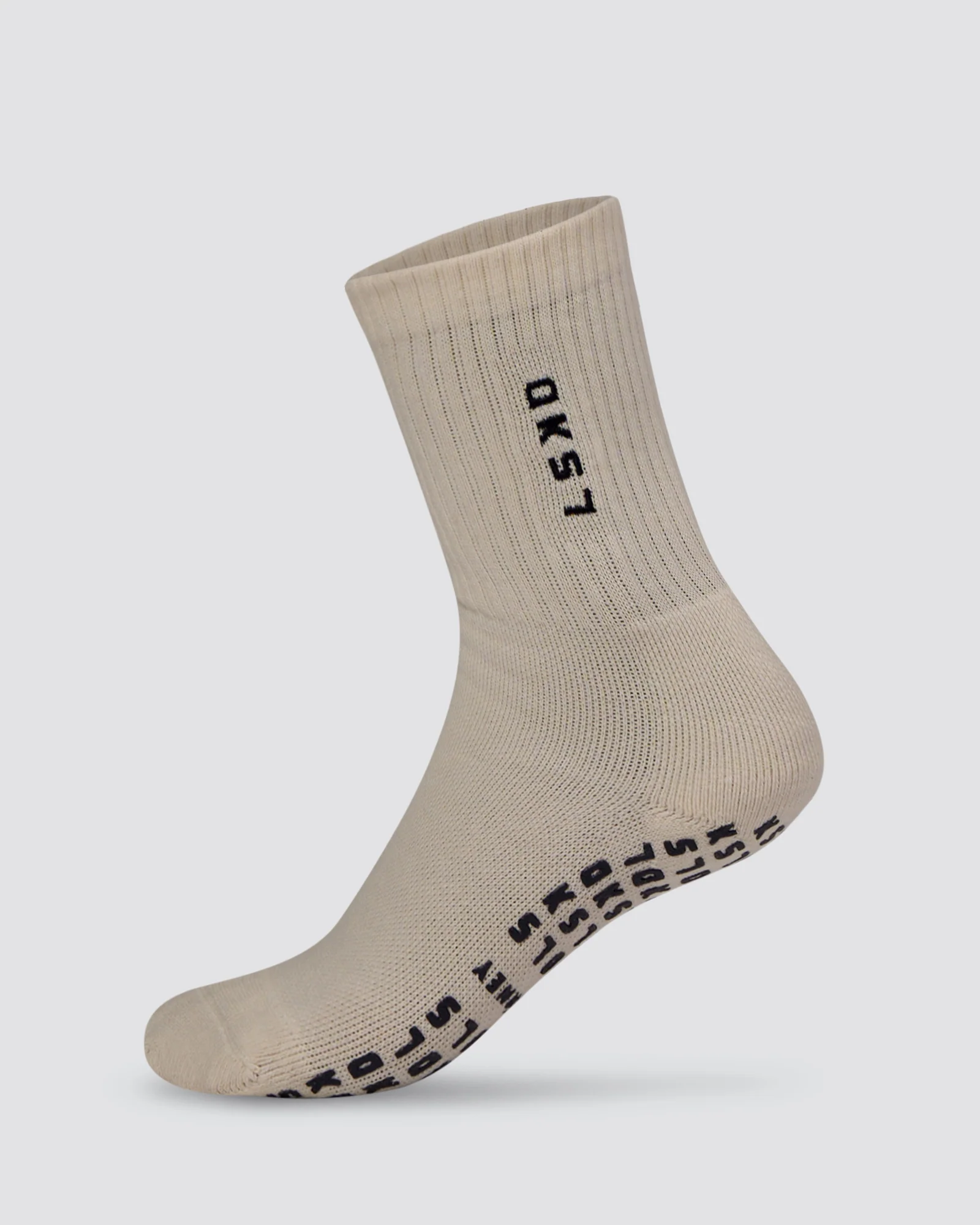 Signal Pilates Crew Grip Socks 2.0 - Off White-Future Navy