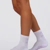 Journey Pilates Grip Socks - White-Pale Lilac