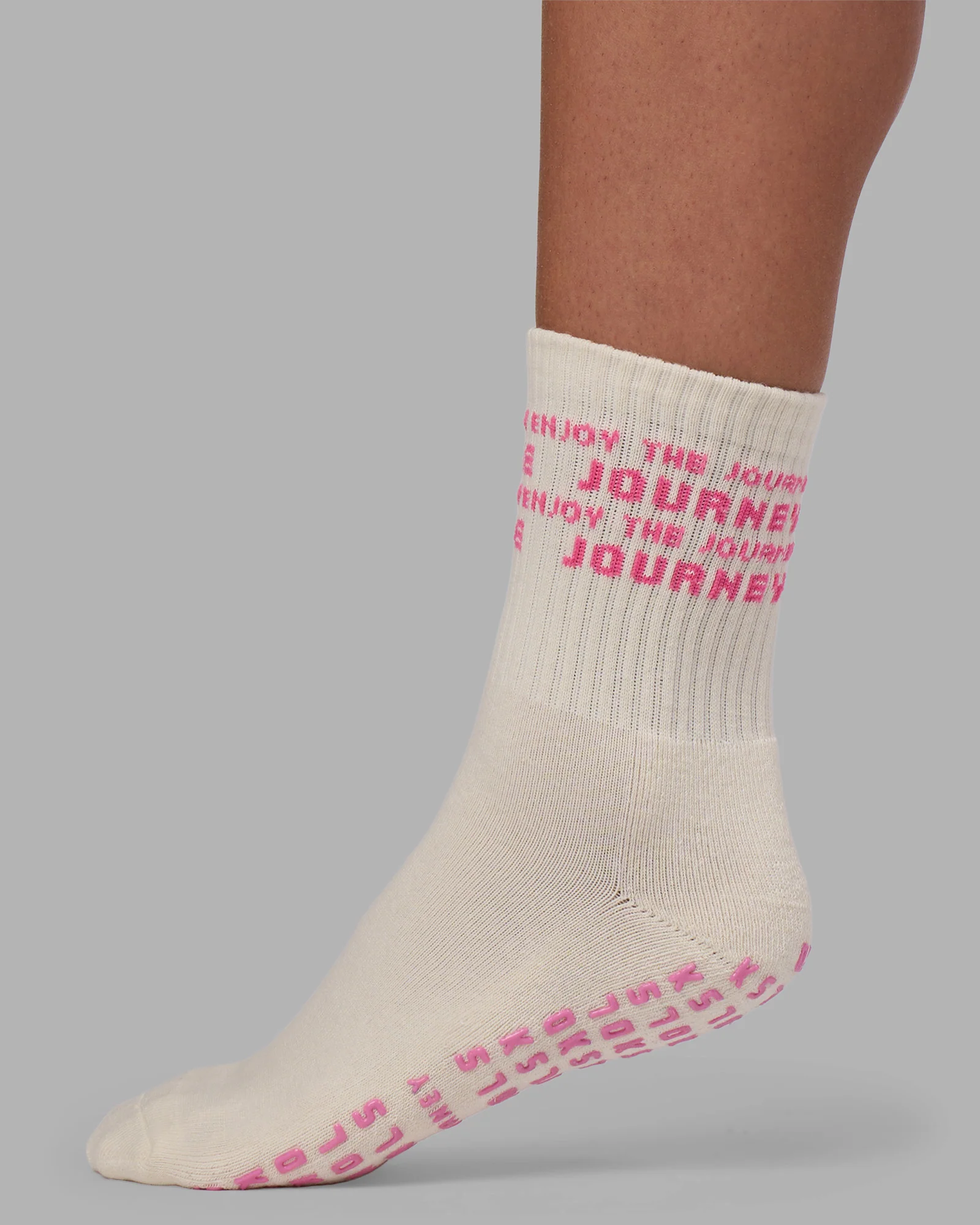 10142-enjoy-the-journey-pilates-grip-socks-off-white-ultra-pink-3.webp Enjoy the Journey Pilates Grip Socks - Off White-Ultra Pink
