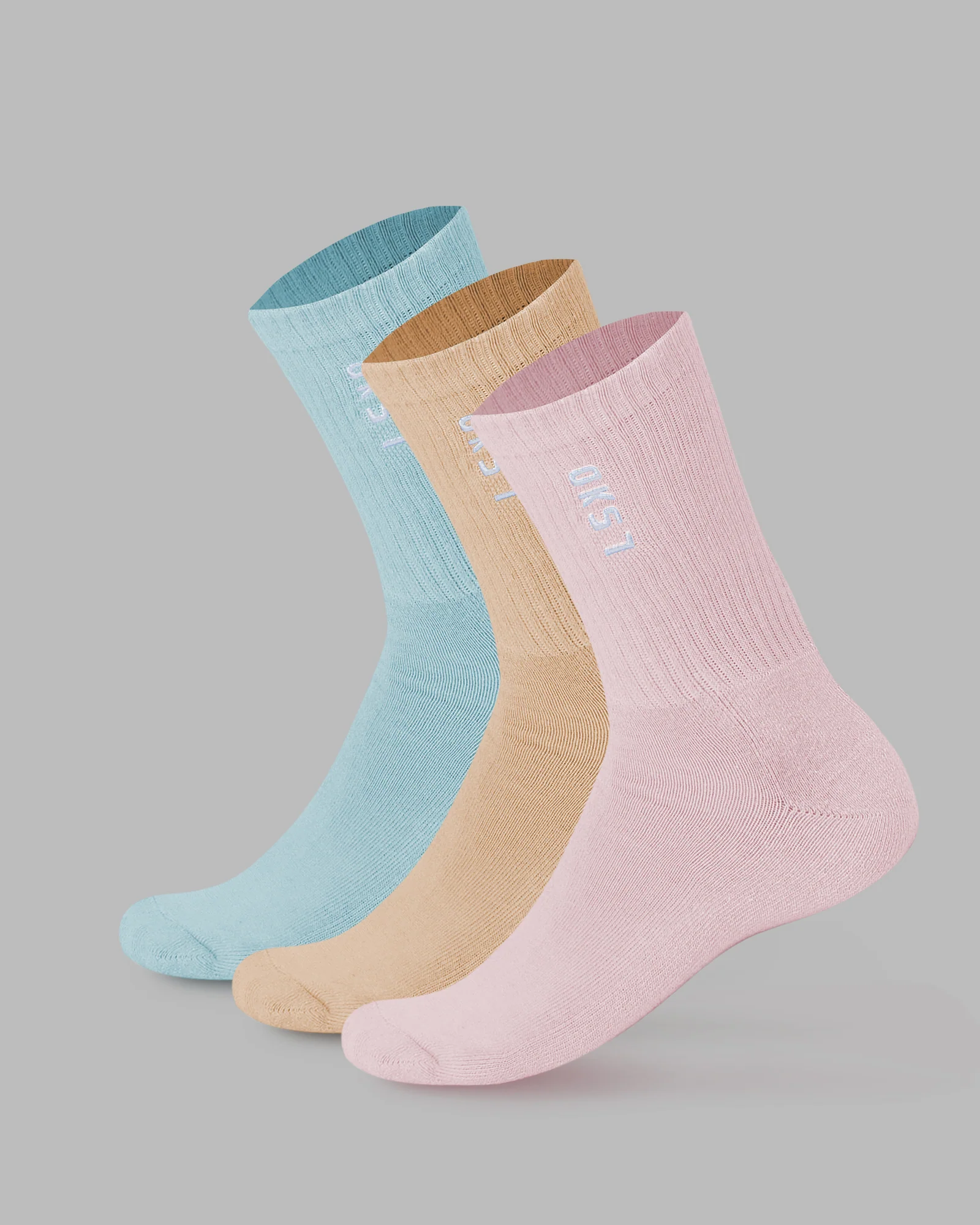 10160-pastel-blue-pink-orange-s-m-pastel-blue-pink-orange-s-m-variation-1.webp Signal Crew Socks 3 Pack - Pastel-Blue-Pink-Orange