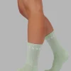Daily 3 Pack Crew Sock - Glacial Blue-Surf Spray-Mellow Peach