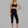Elixir Ultra High-Rise 3/4 Legging - Black