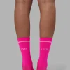 1024-fast-performance-crew-socks-neon-pink-white-4.webp Fast Performance Crew Socks - Neon Pink-White
