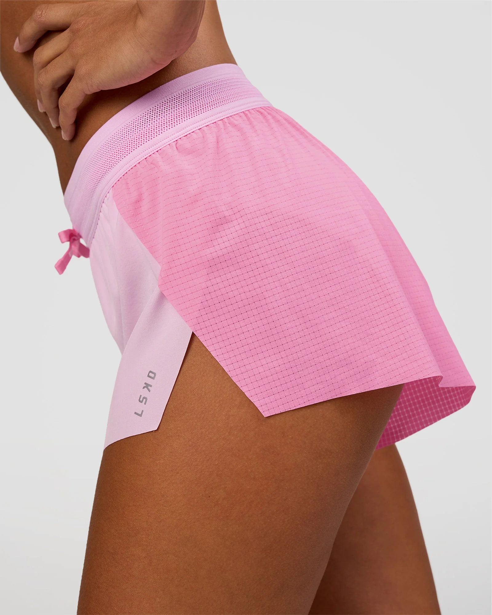 Accelerate 3" Mid-Rise Running Short - Candy Pink-Marshmallow