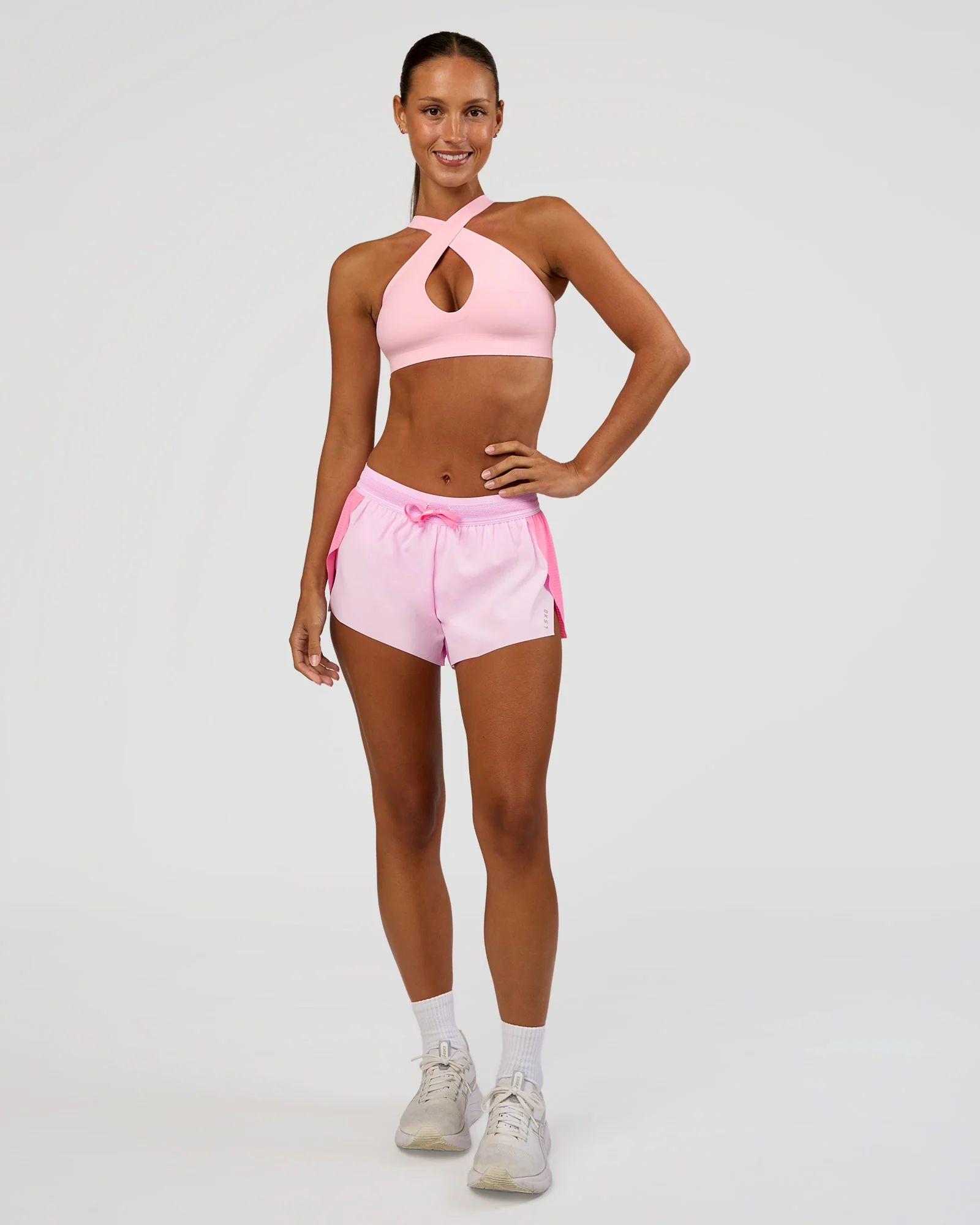Accelerate 3" Mid-Rise Running Short - Candy Pink-Marshmallow