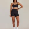 Fusion V-Contour Ultra High-Rise 6" Short Pockets - Black