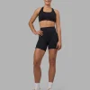 Fusion V-Contour Ultra High-Rise 6" Short Pockets - Black