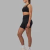 Fusion V-Contour Ultra High-Rise 6" Short Pockets - Black
