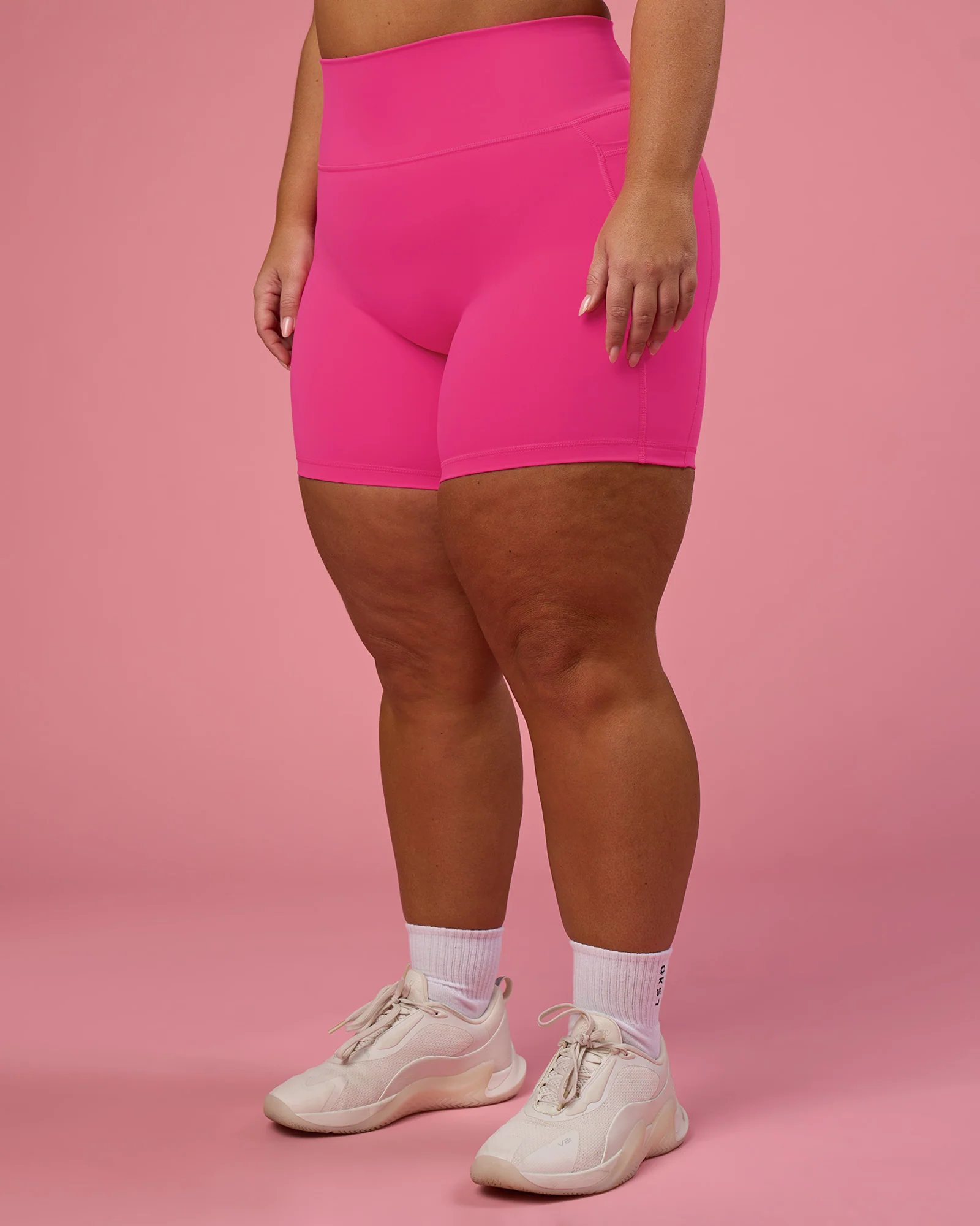 Fusion Ultra High-Rise 6" Short Pockets - Ultra Pink