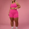 Fusion Ultra High-Rise 6" Short Pockets - Ultra Pink