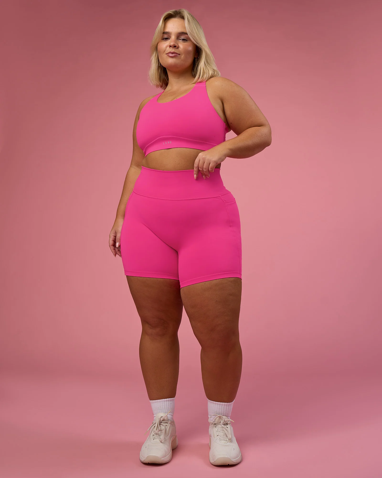Fusion Ultra High-Rise 6" Short Pockets - Ultra Pink