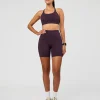 Rep Ultra High-Rise 6" Short Pockets - Midnight Plum-Marshmallow