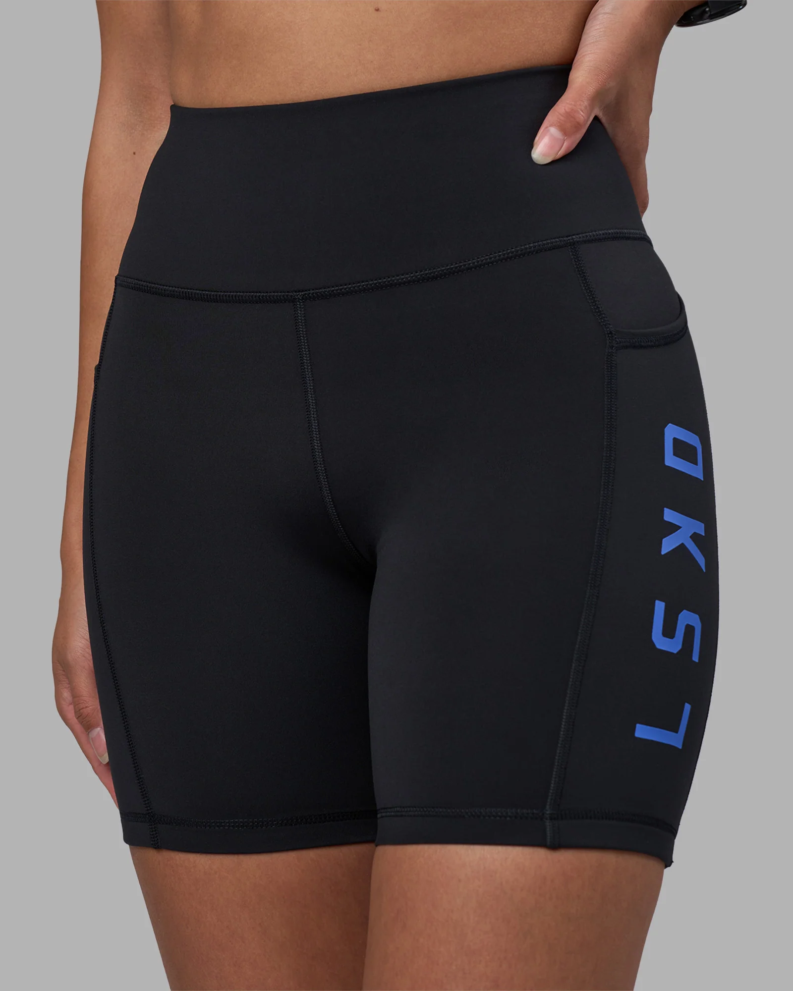 Rep Ultra High-Rise 6" Short Pockets - Black-Power Cobalt