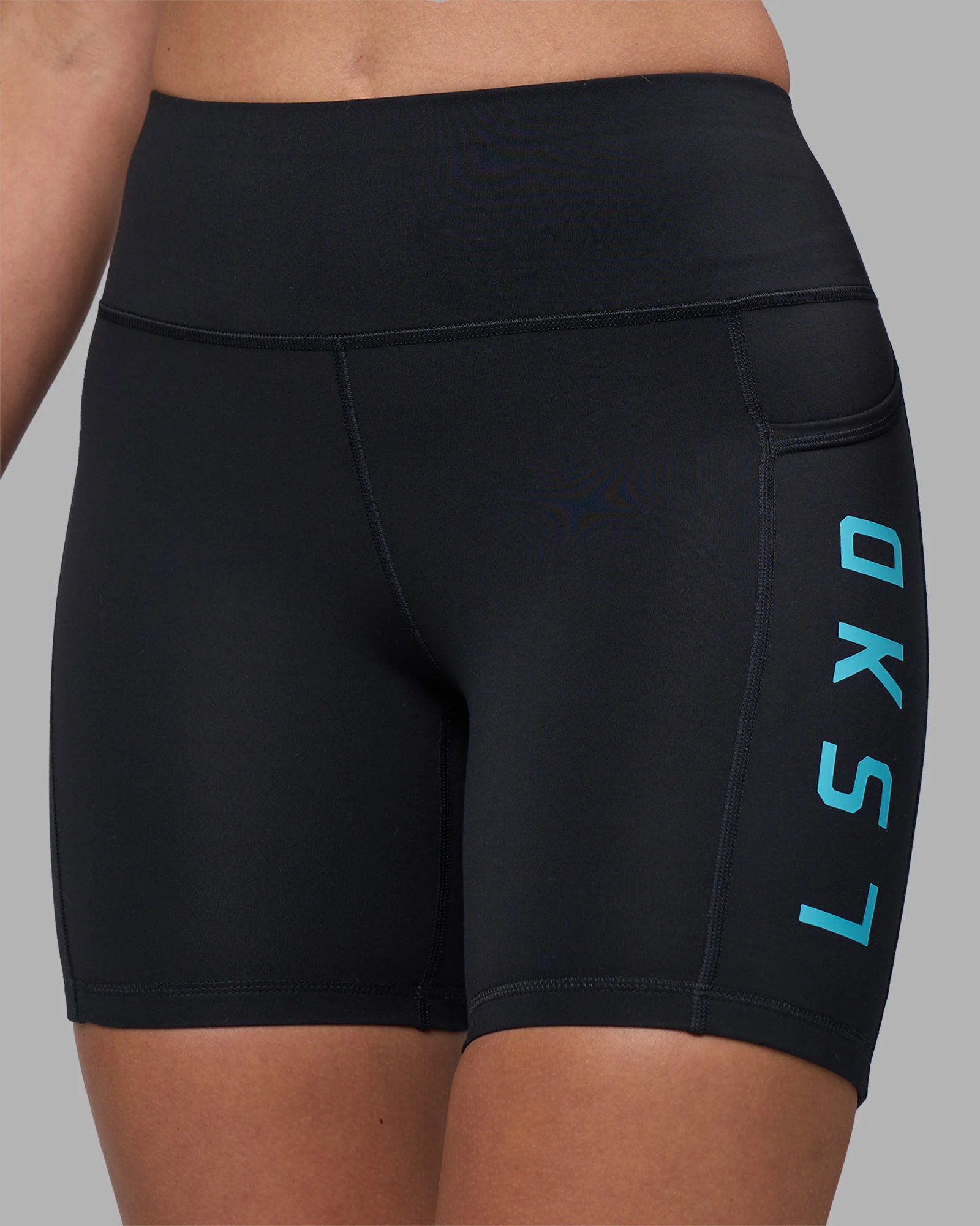 Rep Ultra High-Rise 6" Short Pockets - Black-Blue Atoll