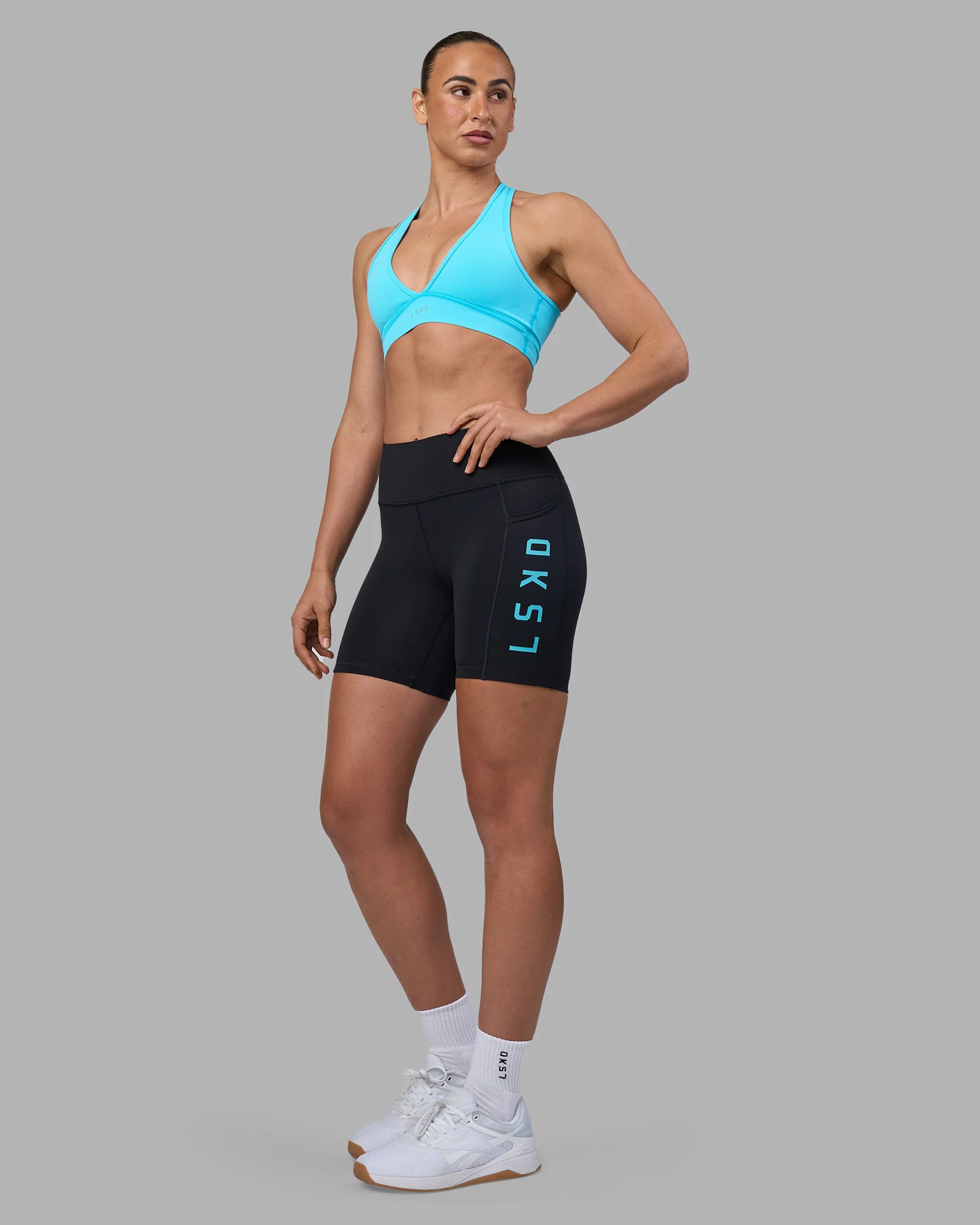 Rep Ultra High-Rise 6" Short Pockets - Black-Blue Atoll