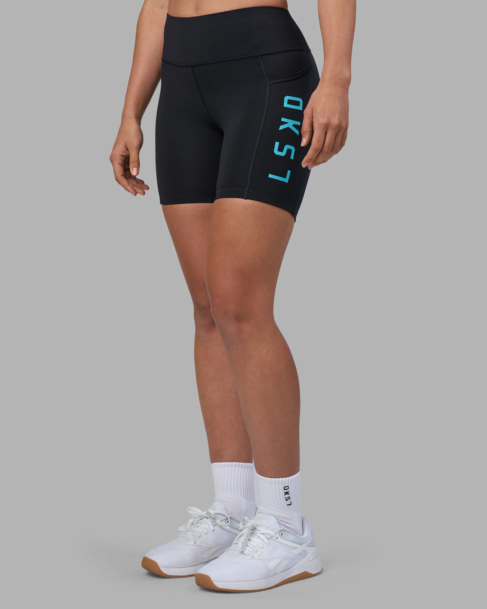 Rep Ultra High-Rise 6" Short Pockets - Black-Blue Atoll
