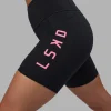 Rep Ultra High-Rise 6" Short Pockets - Black-Candy Pink