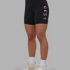 Rep Ultra High-Rise 6" Short Pockets - Black-Candy Pink