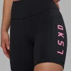 Rep Ultra High-Rise 6" Short Pockets - Black-Candy Pink