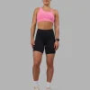 Rep Ultra High-Rise 6" Short Pockets - Black-Candy Pink