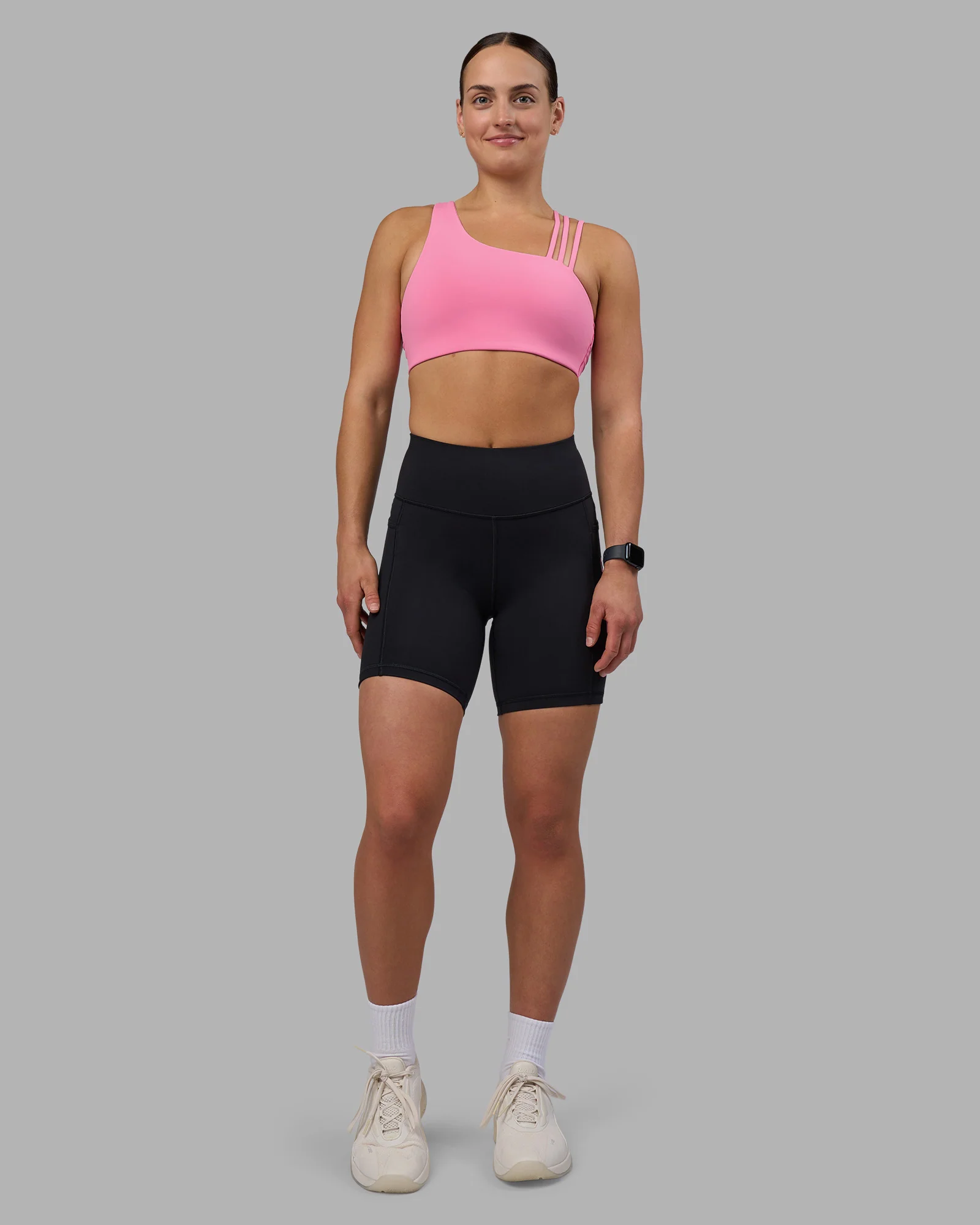 Rep Ultra High-Rise 6" Short Pockets - Black-Candy Pink