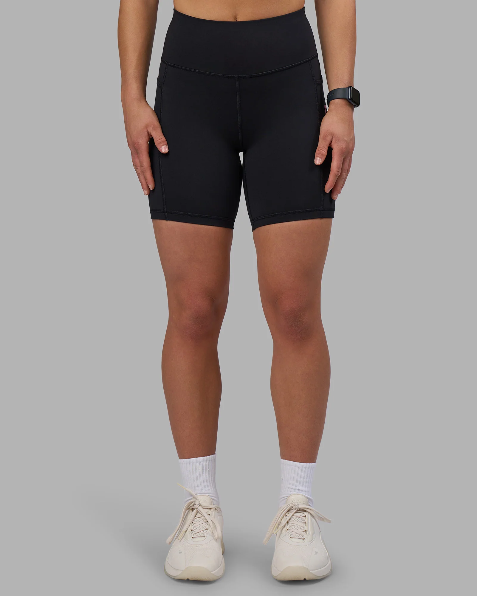 Rep Ultra High-Rise 6" Short Pockets - Black-Candy Pink