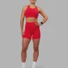 Fusion Ultra High-Rise 6" Short Pockets - Scarlet