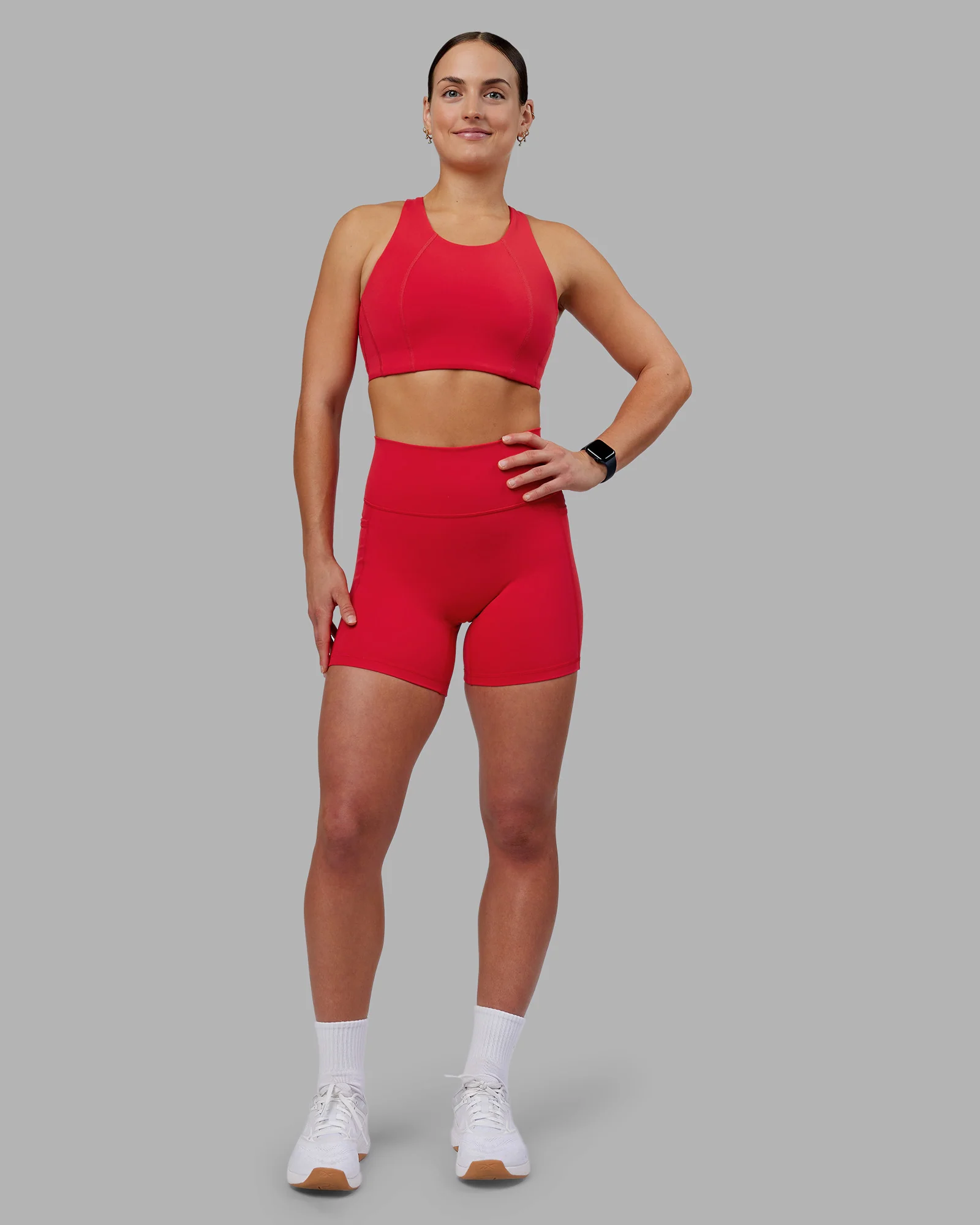 Fusion Ultra High-Rise 6" Short Pockets - Scarlet