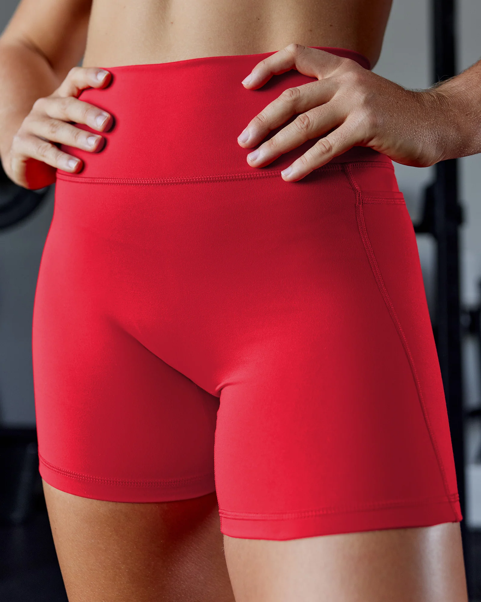 Fusion Ultra High-Rise 6" Short Pockets - Scarlet