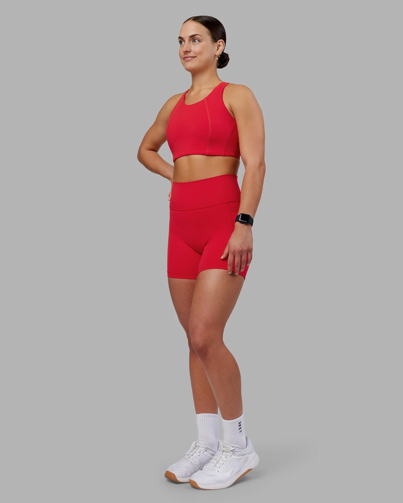 Fusion Ultra High-Rise 6" Short Pockets - Scarlet