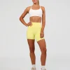 Fusion V-Contour Ultra High-Rise 6" Short Pockets - Yellow Fizz