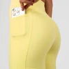 Fusion V-Contour Ultra High-Rise 6" Short Pockets - Yellow Fizz