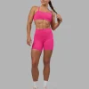 Fusion High-Rise 6" Short Pockets - Ultra Pink