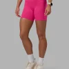 Fusion High-Rise 6" Short Pockets - Ultra Pink