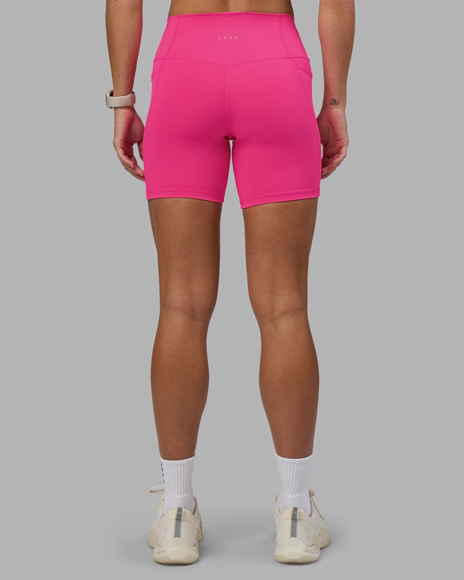 Fusion High-Rise 6" Short Pockets - Ultra Pink