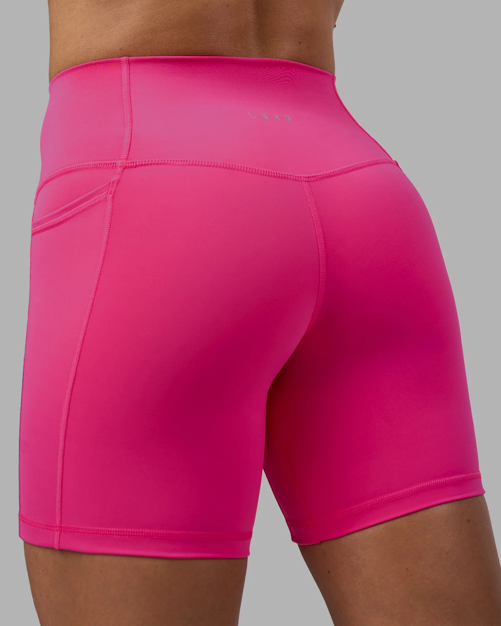Fusion High-Rise 6" Short Pockets - Ultra Pink