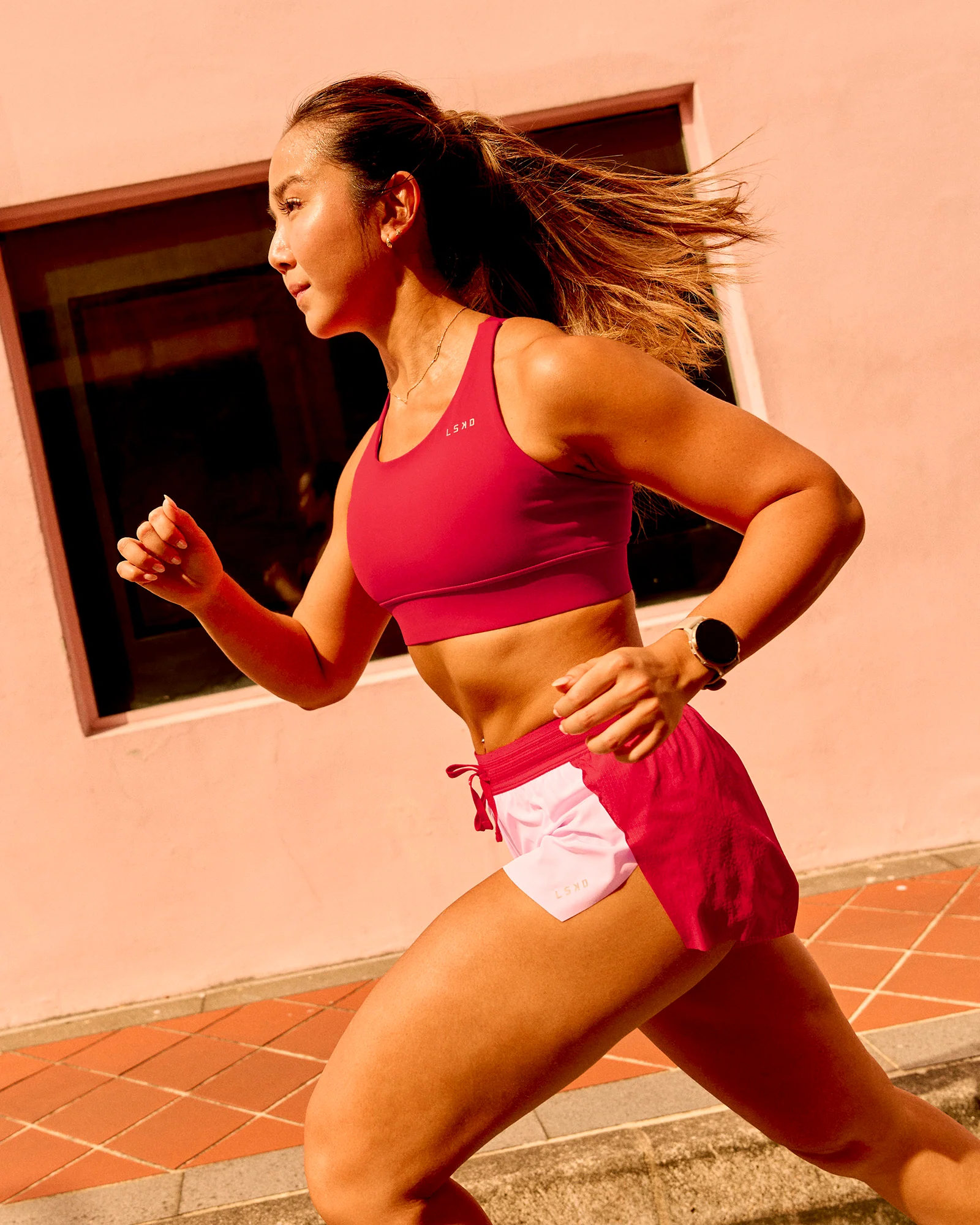 Accelerate 3" Mid-Rise Running Short - Scarlet-Marshmallow