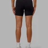 Sara Strike Ultra High-Rise Cross Over Waist 6" Short - Black