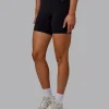 Sara Strike Ultra High-Rise Cross Over Waist 6" Short - Black