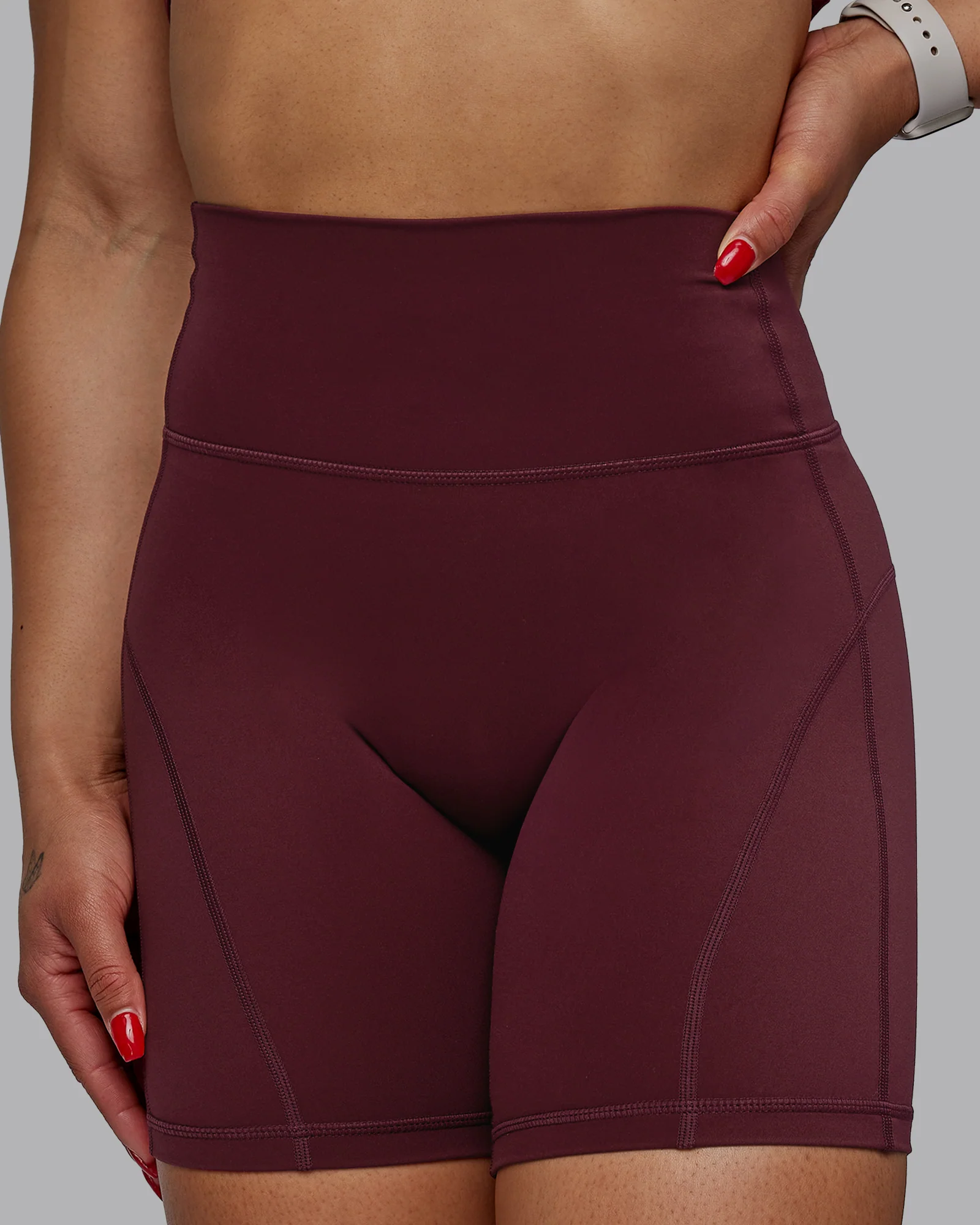 10982-bend-ultra-high-rise-6-short-dark-cherry-1.webp Bend Ultra High-Rise 6" Short - Dark Cherry