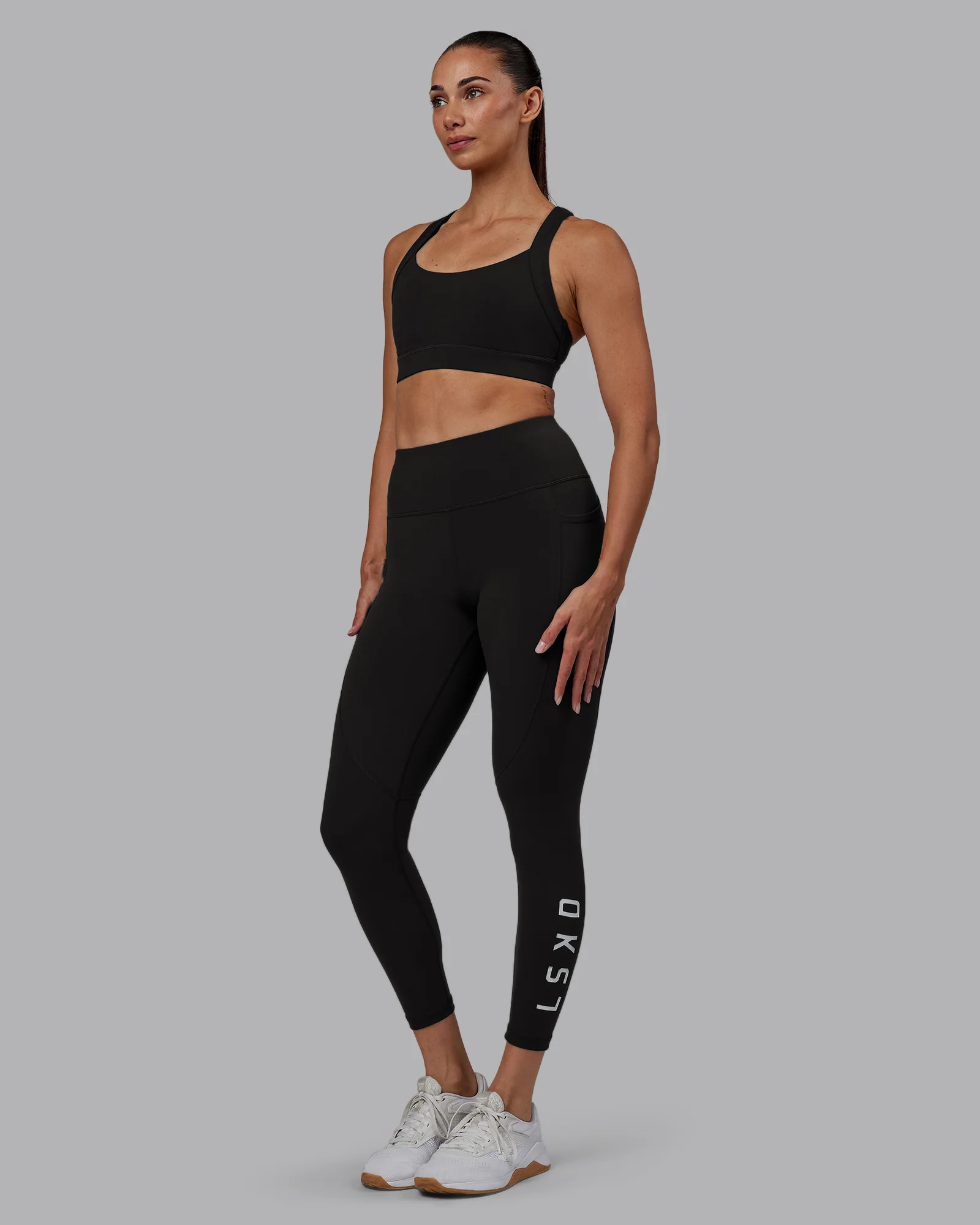 Rep Ultra High-Rise 7/8 Legging Pockets - Pirate Black-White