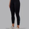 Rep Ultra High-Rise 7/8 Legging Pockets - Black-Retro Blue
