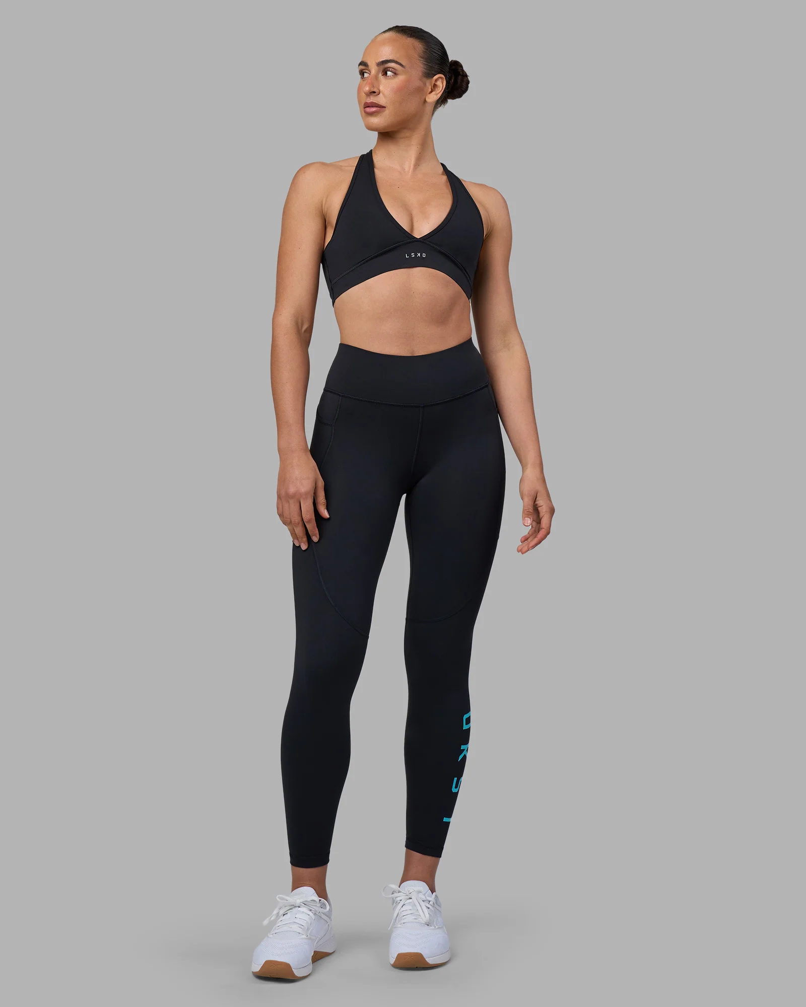 Rep Ultra High-Rise 7/8 Legging Pockets - Black-Blue Atoll