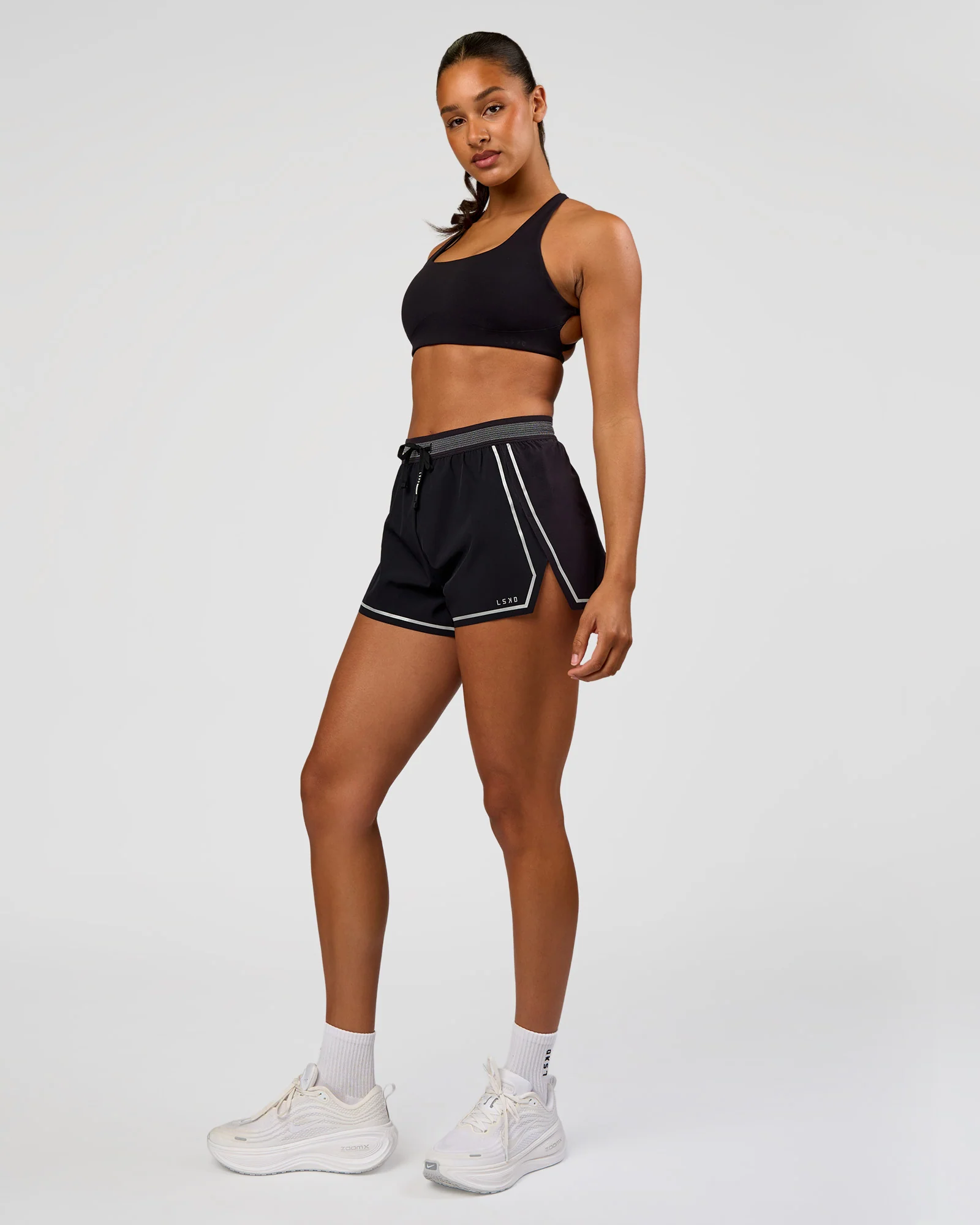 1138-accelerate-3-reflective-high-rise-running-short-black-reflective-7.webp Accelerate 3" Reflective High-Rise Running Short - Black-Reflective
