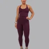 Elixir Ultra High-Rise 7/8 Legging Pockets - Cherry Lacquer