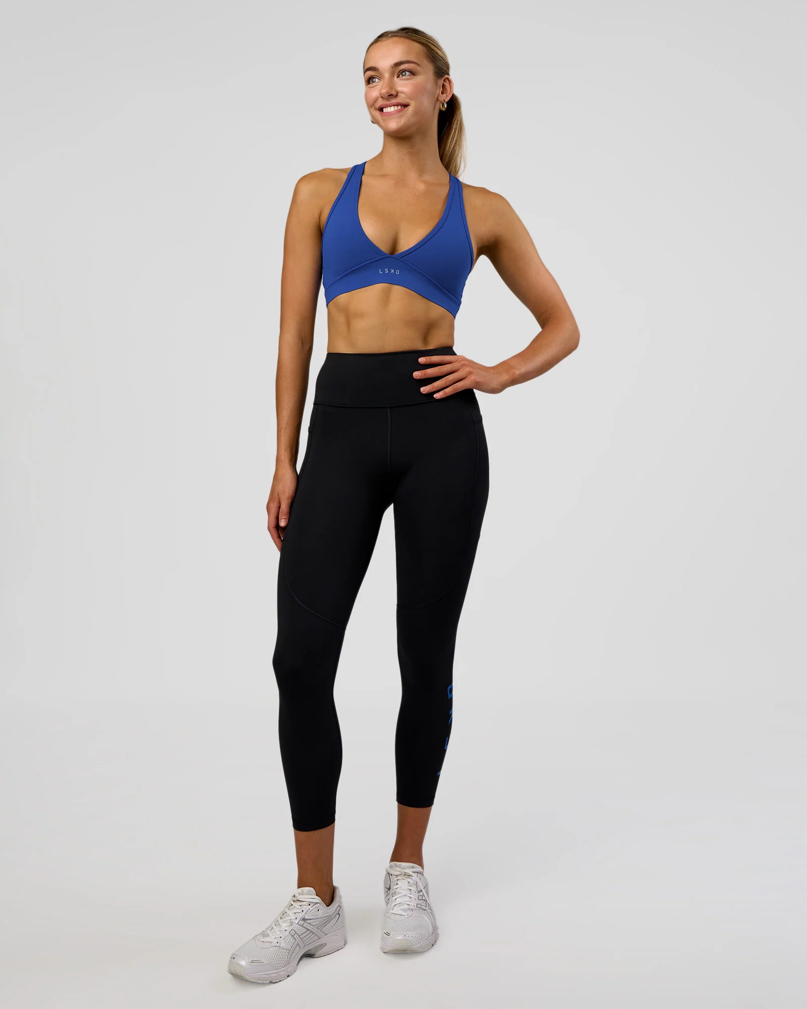 Rep Ultra High-Rise 7/8 Legging Pockets - Black-Electric Indigo