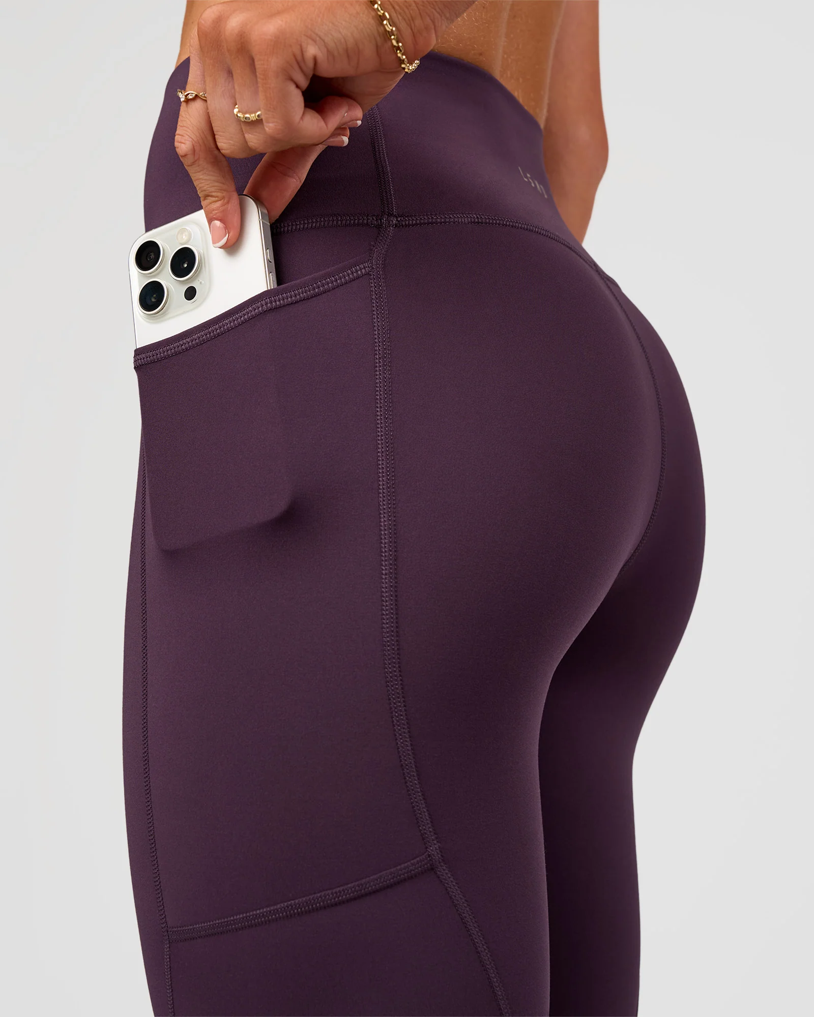 Rep Ultra High-Rise 7/8 Legging Pockets - Midnight Plum-Marshmallow