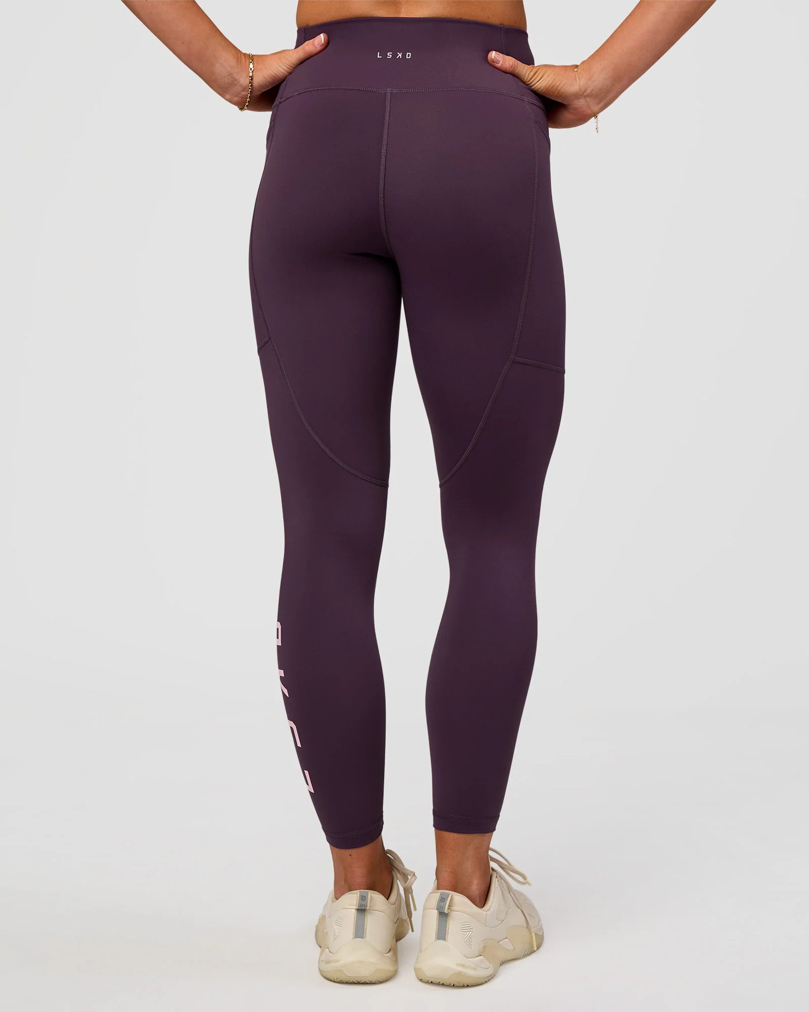 Rep Ultra High-Rise 7/8 Legging Pockets - Midnight Plum-Marshmallow